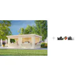 Kiosk Palmako Lenna 16,6 m2 Set 312 med Papp, Spiker og SBS Takbelegg