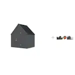 Bod Palmako Emilia 4,0 M2 Gråmalt RAL 7016 med Papp, Spiker og SBS Takbelegg