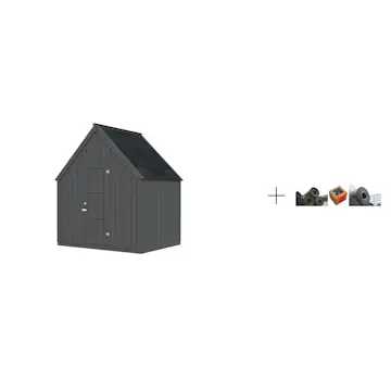 Bod Palmako Emilia 4,0 M2 Gråmalt RAL 7016 med Papp, Spiker og SBS Takbelegg