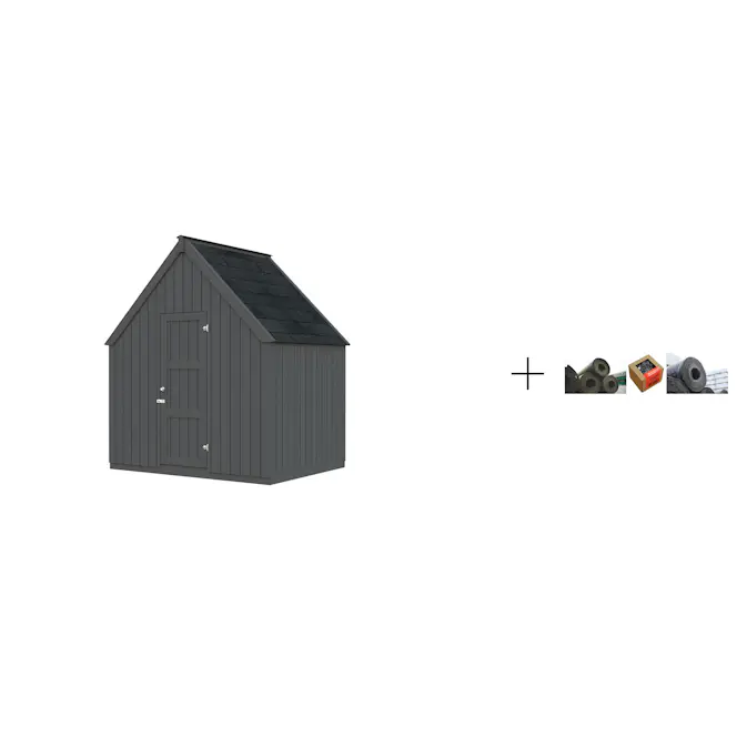 Bod Palmako Emilia 4,0 M2 Gråmalt RAL 7016 med Papp, Spiker og SBS Takbelegg