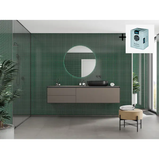 Baderomspanel Fibo 5231-M0303 Bottle Green med Monteringsskruer
