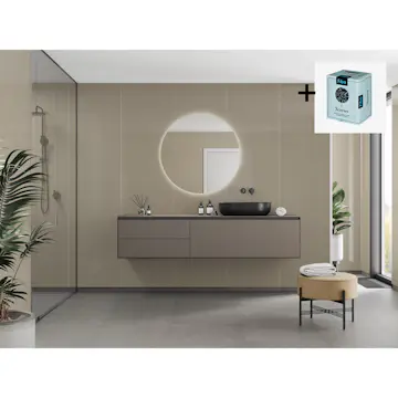 Baderomspanel Fibo 6233-M10 Beige med Monteringsskruer