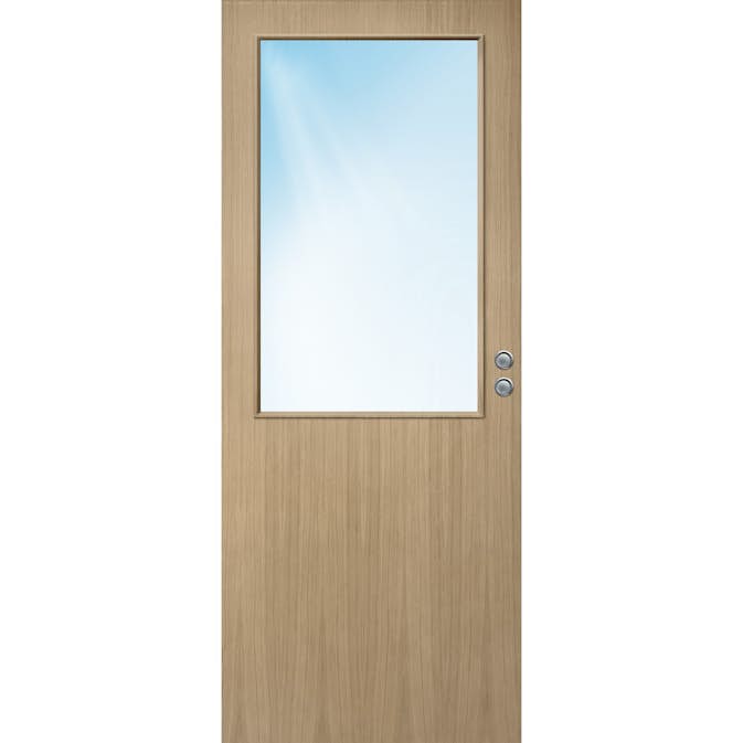 Skyvedør Bygg1 Sans HW Finer Eik Klart Glass Hvitlasert