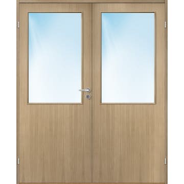 Tofløyet Bygg1 Sans HW Finer Eik Klart Glass Hvitlasert