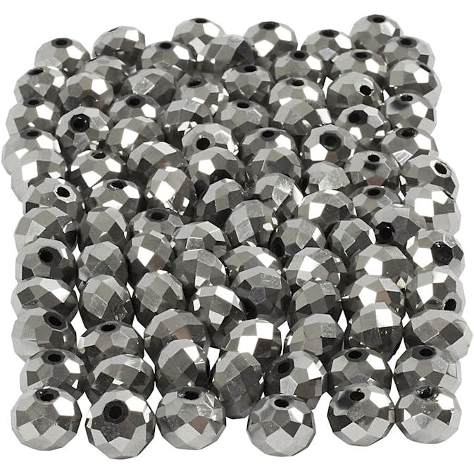 Facettperler Creativ Company Str 5x6 mm Hullstr 1 mm 100 stk/1 Pk