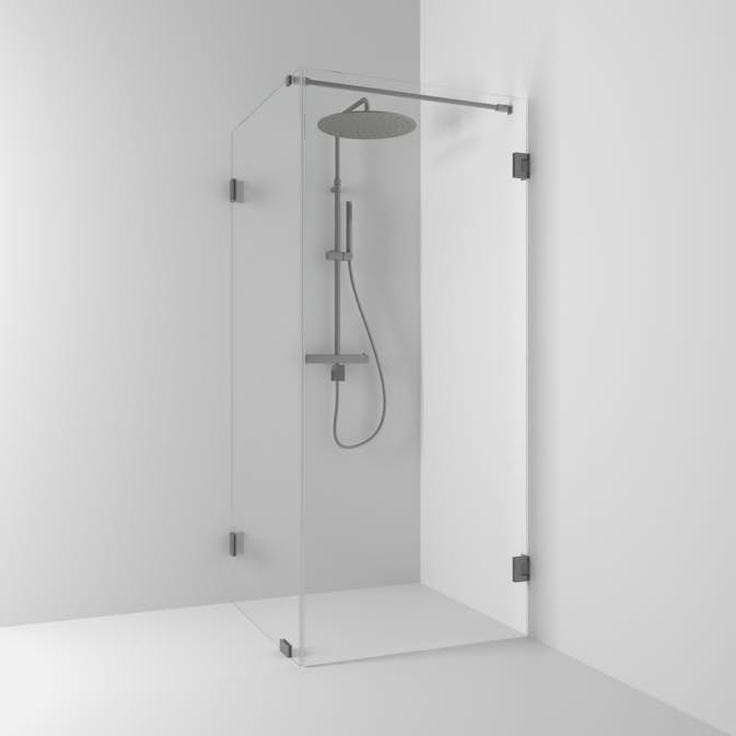 Dusjhjørne Svedbergs 180° Rett/Fast