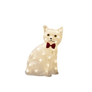 Lysdekorasjon Gnosjö Konstsmide Sittende Katt Akryl 34cm LED
