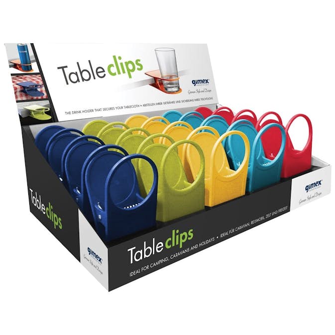 Glass/Koppholder Gimex TableClips Display 4x5farge