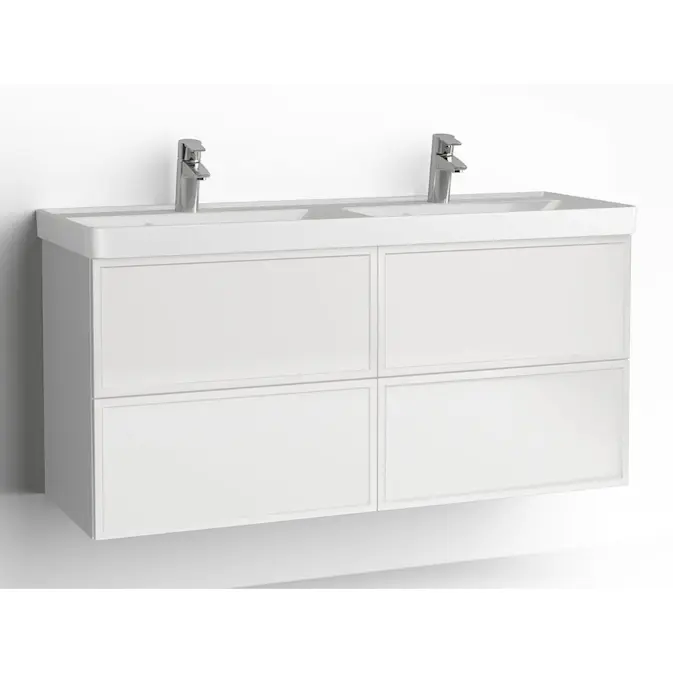 Tvättställsskåp Vedum Mezzo 1200 Dubbel med 4 Lådor