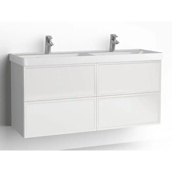 Tvättställsskåp Vedum Mezzo 1200 Dubbel med 4 Lådor