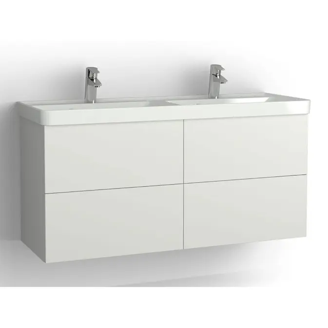 Tvättställsskåp Vedum Mezzo 1200 Dubbel med 4 Lådor