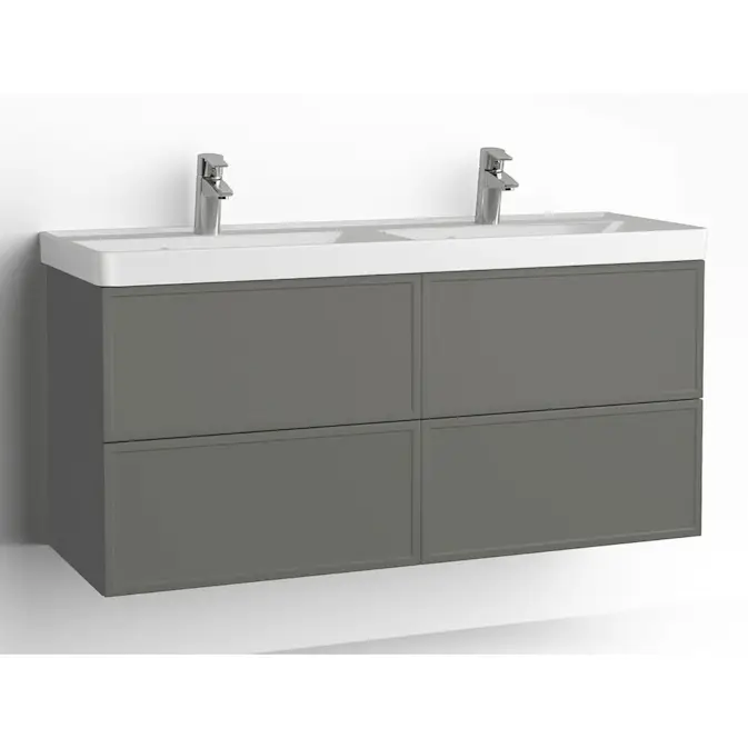 Tvättställsskåp Vedum Mezzo 1200 Dubbel med 4 Lådor