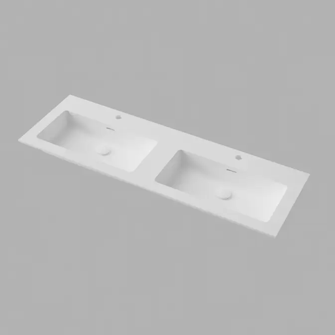 Tvättställ INR Smooth Solid Surface Dubbel