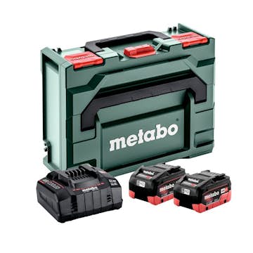 Batterisett Metabo 2 X LiHD 8,0AH + Lader ASC 145 i Metabox