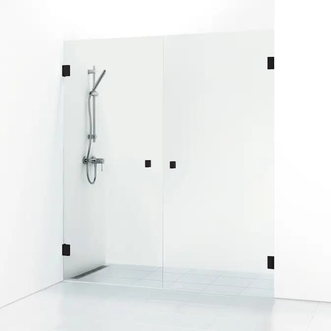 Duschdörr Svedbergs 180° Rak Dubbel