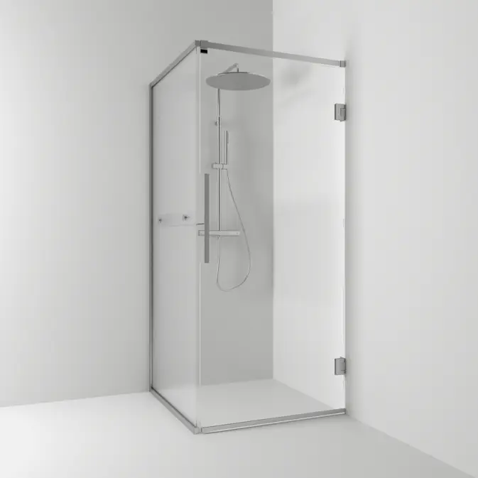 Duschhörn Svedbergs Langfoss Kombi 200 med Linjeglas och Hylla