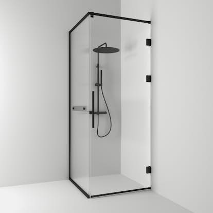 Duschhörn Svedbergs Langfoss Kombi 230 med Linjeglas och Hylla