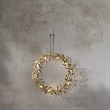 Hengende Dekorasjon Star Trading Holiday Krans med LED