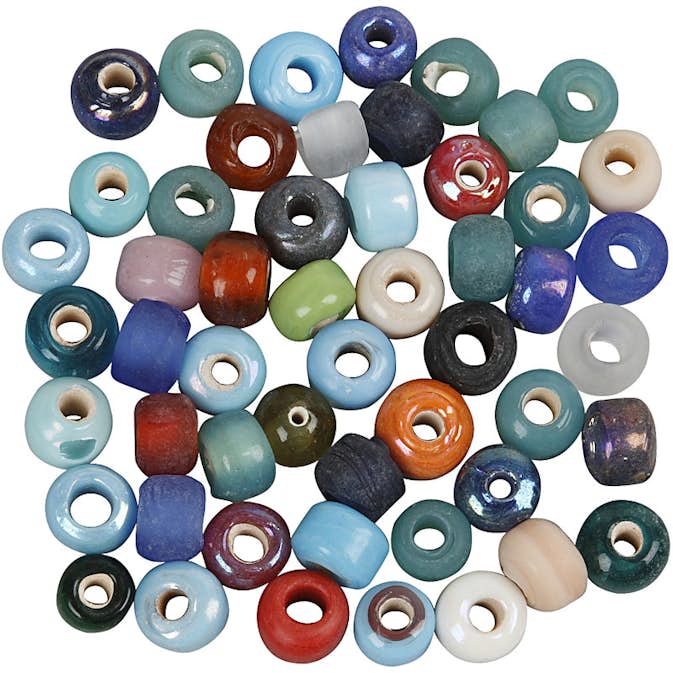 Glassperlemiks Creativ Company Ass Farger Dia 9 mm Hullstr 2,5-3 mm 500 g/1 Pk
