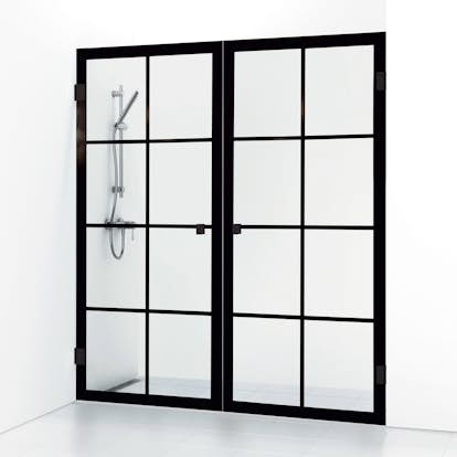 Duschdörr Svedbergs 180° Rista Rak Dubbel