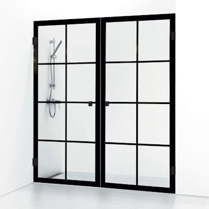 Duschdörr Svedbergs 180° Rista Rak Dubbel