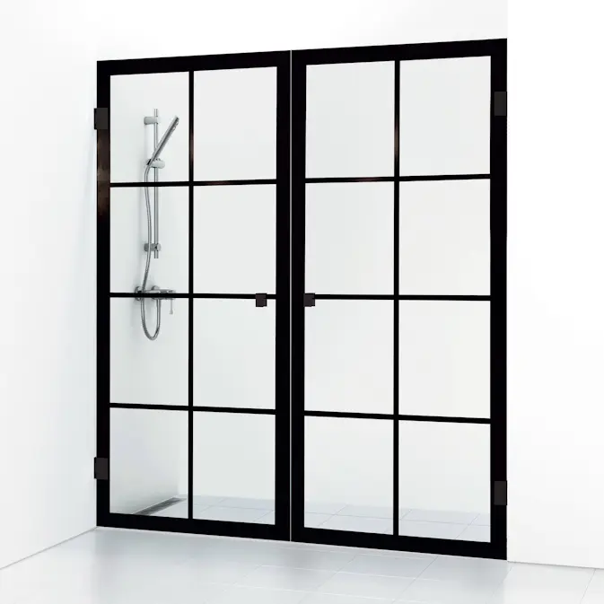 Duschdörr Svedbergs 180° Rista Rak Dubbel