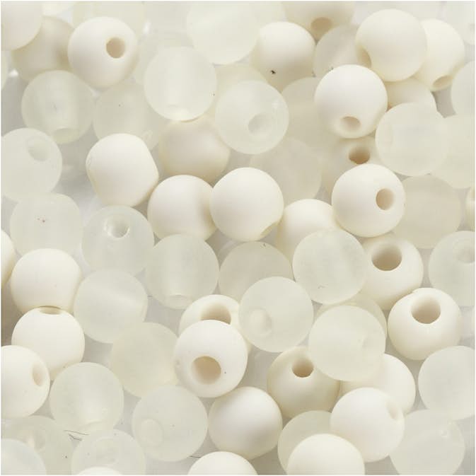 Plastperler Creativ Company D6 mm Hullstr 2 mm 40 g/1 Pk