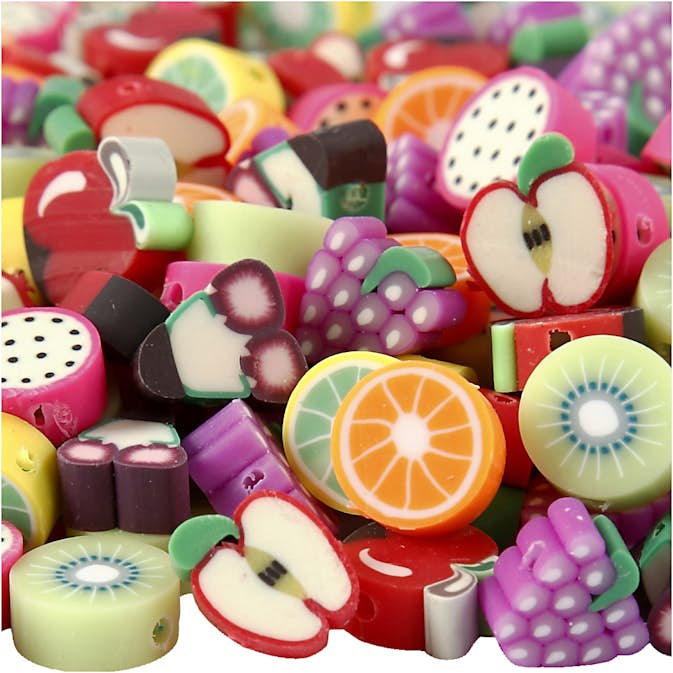 Figurperler Creativ Company Frukt D 10 mm Hullstr 1,5 mm 200 Ass/1 Pk