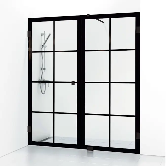 Duschdörr Svedbergs 180° Rista Rak/Fast Kombi