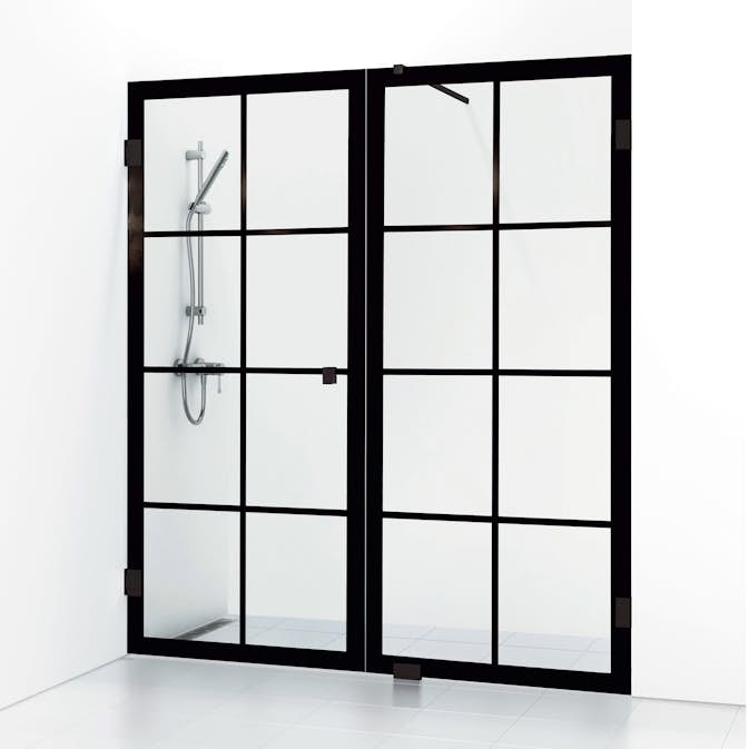 Dusjdør Svedbergs 180° Rista Rett/Fast Kombi