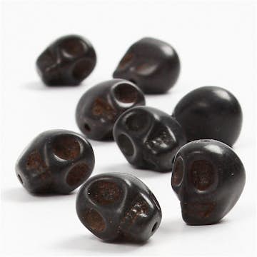 Perler Creativ Company Howlite Svart D 12 mm Hullstr 1,5 mm 32 Stk/1 Pk