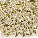 Bokstavperler Creativ Company Gull Dia 7 mm Hullstr 1,2 mm 21 g/1 Pk