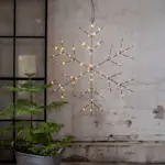 Hengende Dekorasjon Star Trading Niva Snøkrystaller i metall med LED