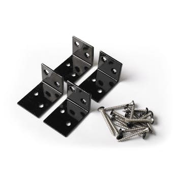 Festebeslag Krifon Levegg/Stakitt 4pk Sort