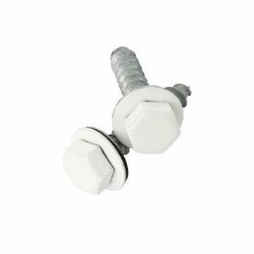 Skruesett Krifon Stolpefot 8pk Hvit