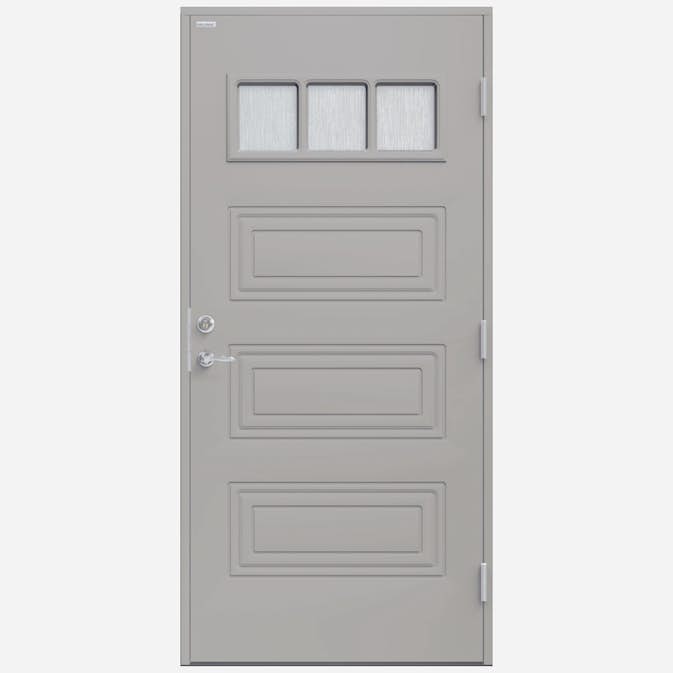 Ytterdør Diplomat Karina Cotswold Glass BxH: 90x210 cm, Lysegrå S3502-Y, Venstre Outlet