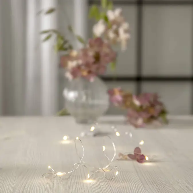 Lyslenke Star Trading Dew Drop LED 12 Lys Batteridrevet