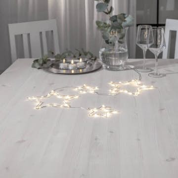 Lyslenke Star Trading Dew Drop Stars LED Batteridrevet