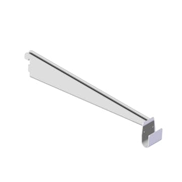 Hylleknekt Lundbergs Wide med Feste for Garderobestang 315 mm