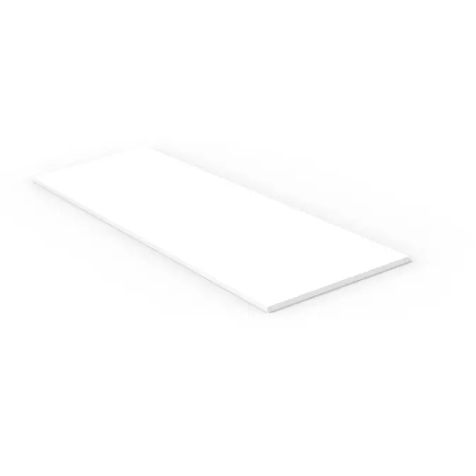 Hylleplate Lundbergs Wide Hvit Melamin