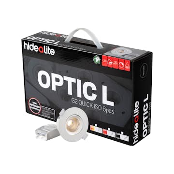 Downlight Hide-A-Lite DL Optic G2 L Q ISO 6-pk Hvit 610 lm