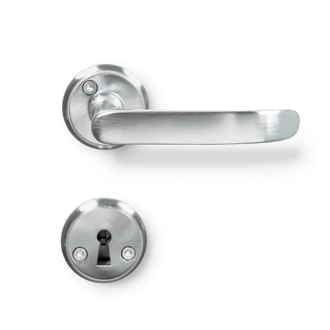 Dørhåndtak Beslag Design Hven Børstet Krom med Nøkkelskilt