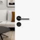 Dørhåndtak Beslag Design Moza Mattsvart med Nøkkelskilt