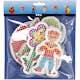 Perleplate Creativ Company 2 Blomster Jente Gutt Eple og Pære Str 8,5x14-14x16 cm 6 St/1 Pk