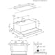 Fritthengende Kjøkkenvifte Electrolux LFP326FB Sort 60 cm med LED-belysning
