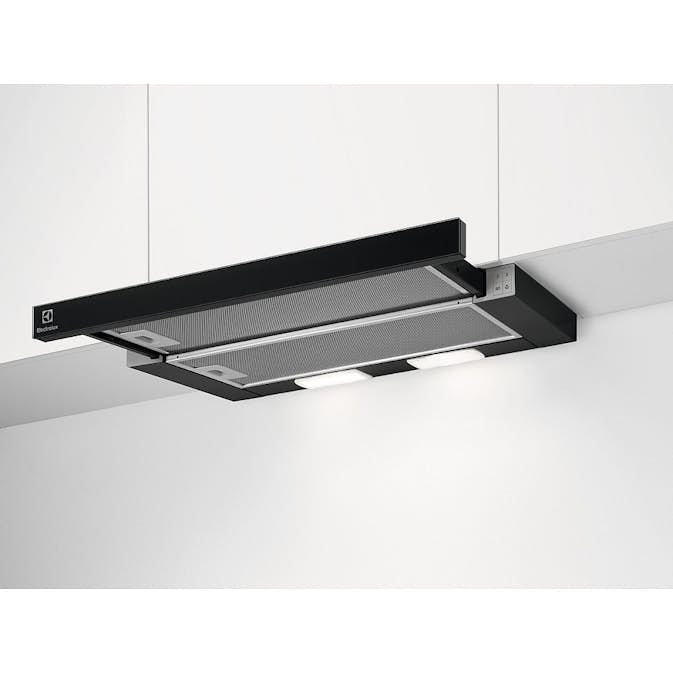Fritthengende Kjøkkenvifte Electrolux LFP326FB Sort 60 cm med LED-belysning