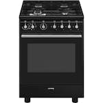 Gasskomfyr Smeg Concerto CX61GMBL Sort med Allsidig og Elektrisk Ovn