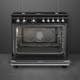 Gasskomfyr Smeg CX91GMBL Concerto Sort Ergonomisk og Smart Design