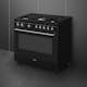 Gasskomfyr Smeg CX91GMBL Concerto Sort Ergonomisk og Smart Design