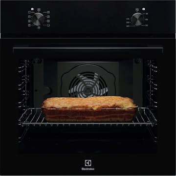 Innbyggingsovn Electrolux EOB105K Sort med Varmluft og AquaClean